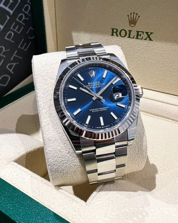 ROLEX OYSTER GRIS TABLEAU BLEU