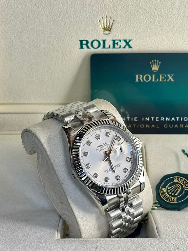 ROLEX DIAMOND GRIS TABLEAU BLANC