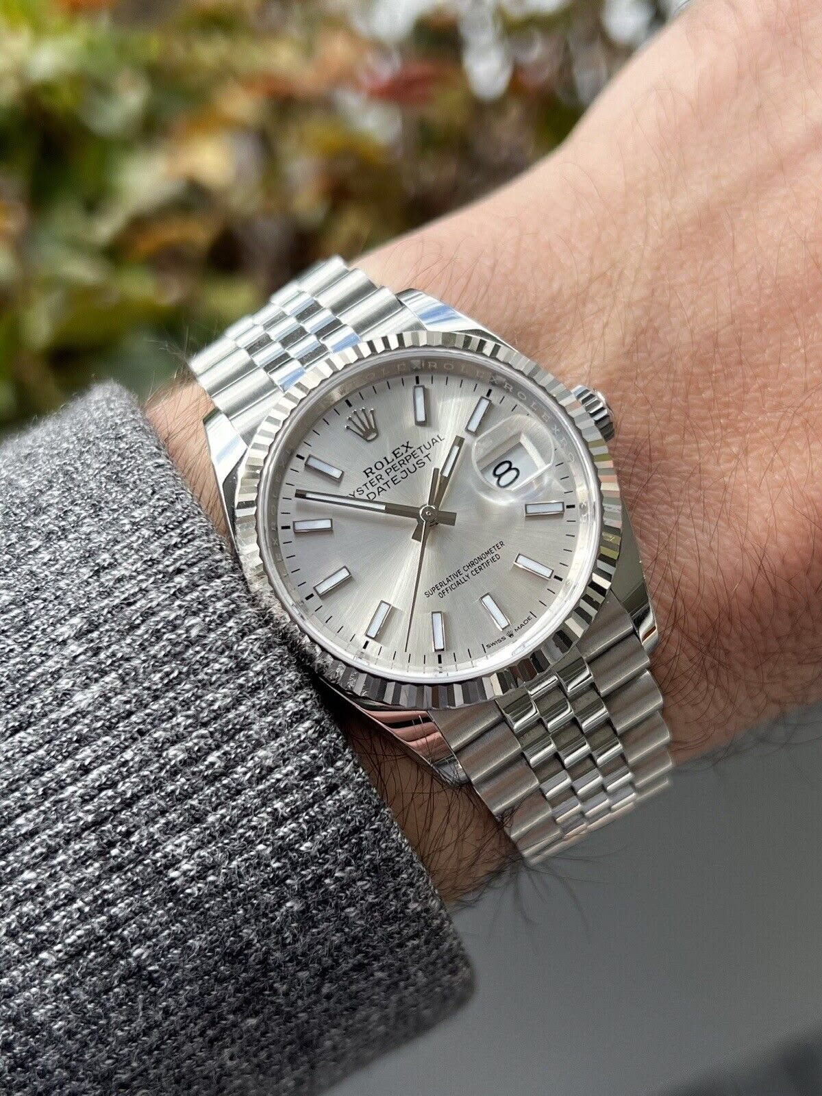 ROLEX OYSTER GRIS TABLEAU GRIS