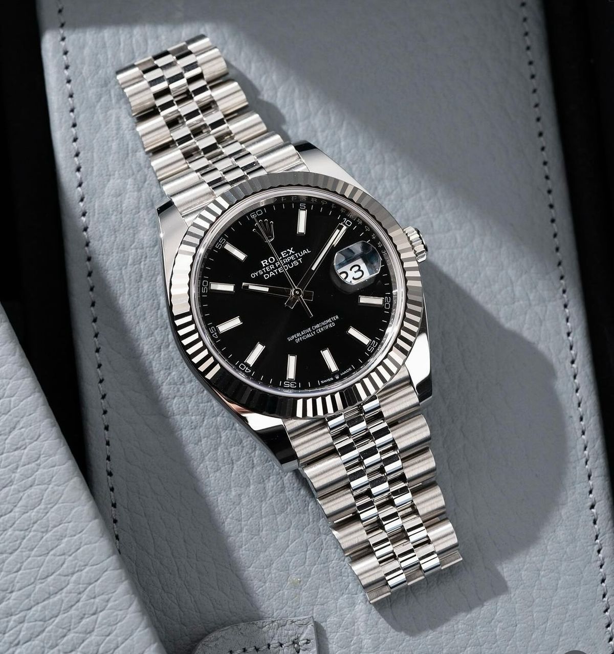ROLEX OYSTER GRIS TABLEAU NOIRE