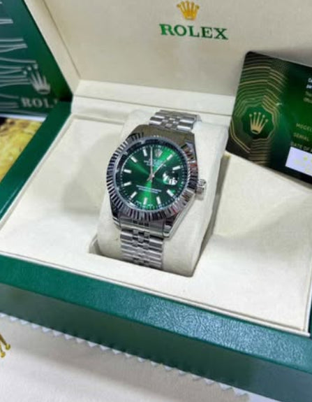 Rolex Gris tableau Vert