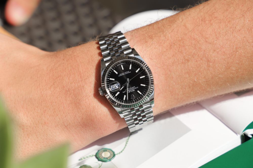 ROLEX OYSTER GRIS TABLEAU NOIRE