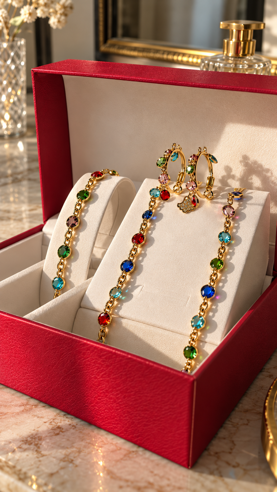Jewelry set in box