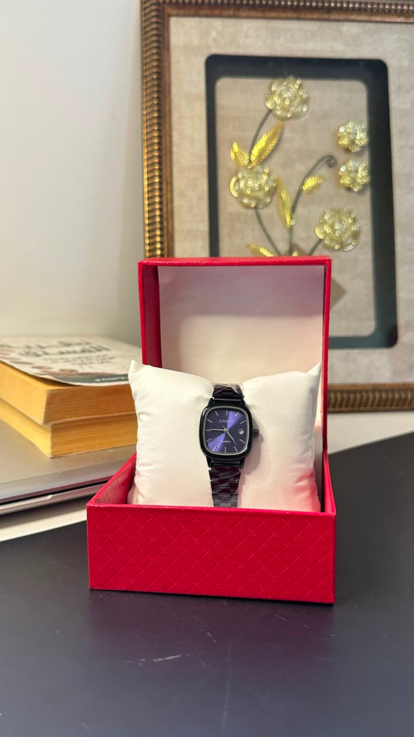 Casio femme noire tableau bleu