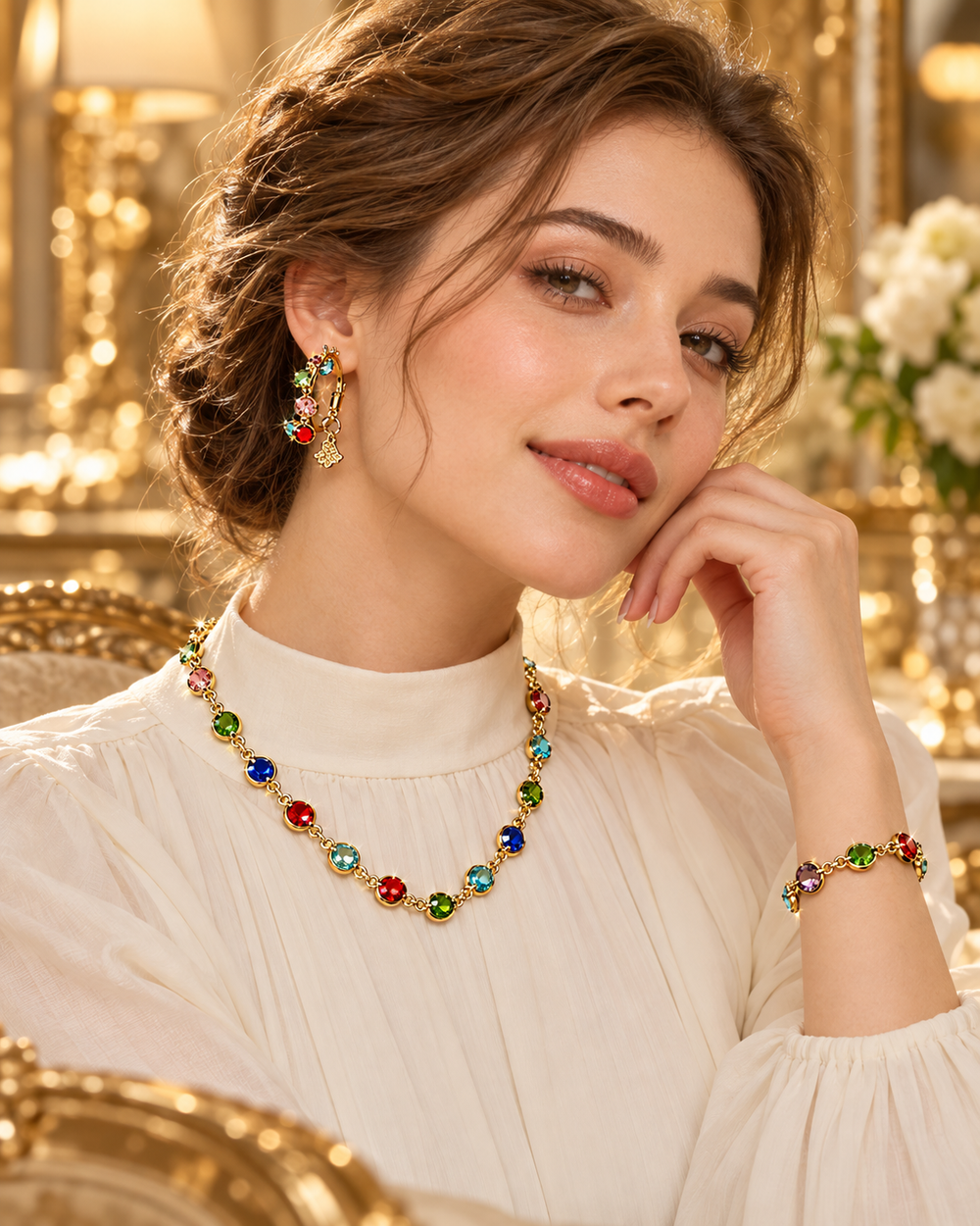 Jewelry on model