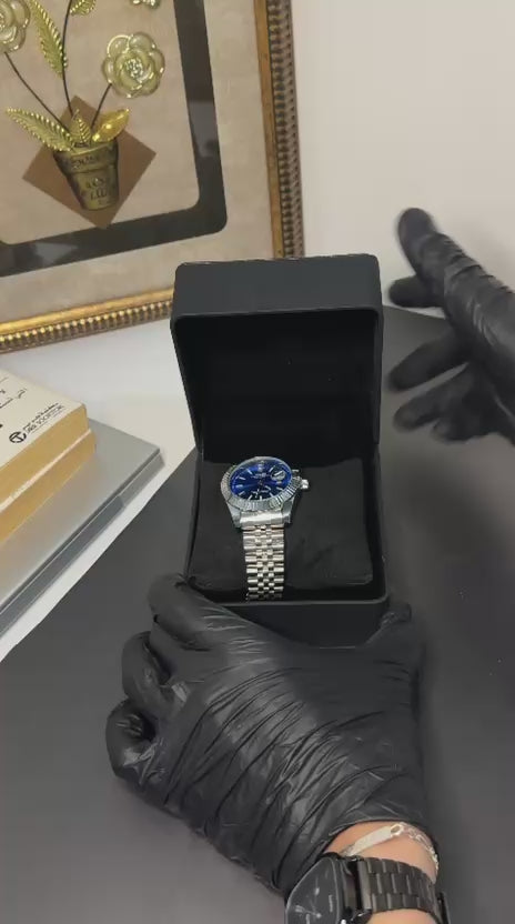 ROLEX OYSTER GRIS TABLEAU BLEU