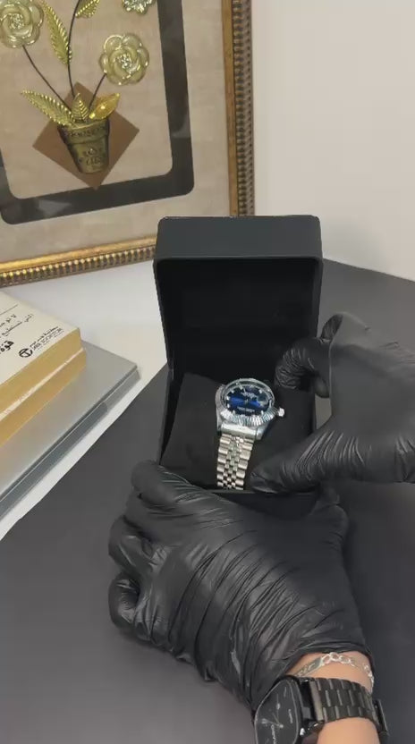 ROLEX DIAMOND GRIS TABLEAU BLEU